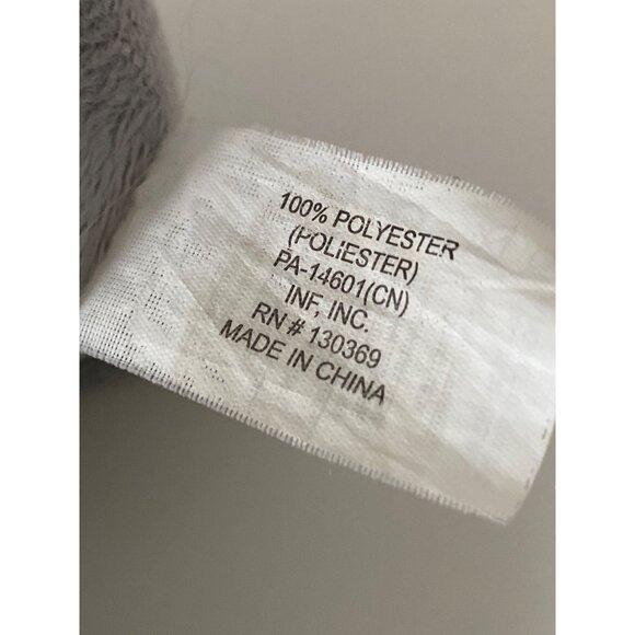 Gray Plush Elephant Security Blanket For Babies - Polka Dot Blue & White Blanket - Picture 8 of 9